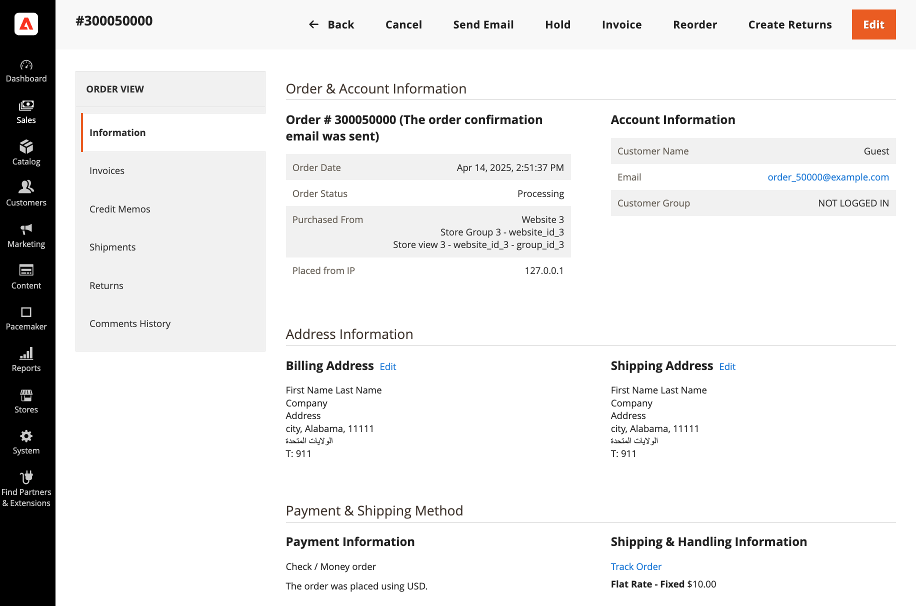 be order shipped