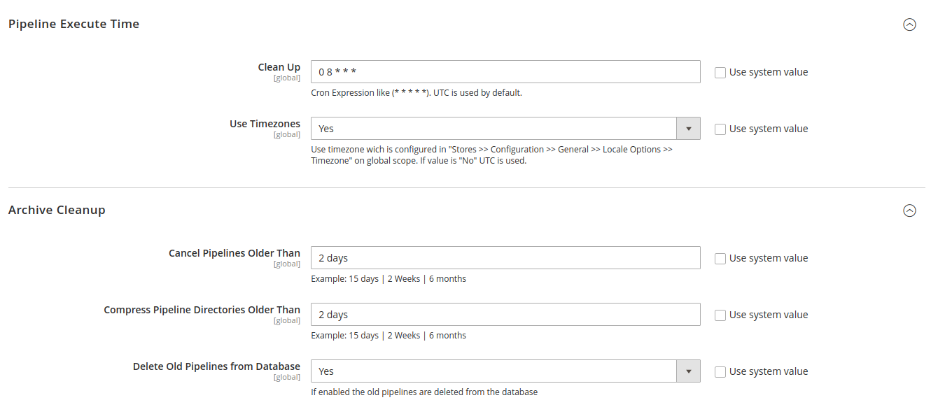 example configuration